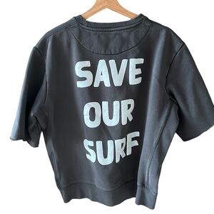 Original Favorites 100% Organic Cotton Save our Surf  Swetshirt Short Sleeve Top